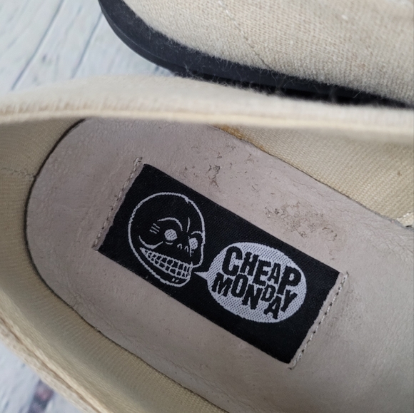 CHEAP MONDAY | lace-up peep toe platform low top shoes - Picture 8 of 9